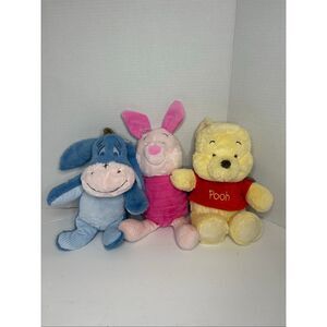 Disney Winnie the Pooh Eeyore Piglet Baby Toys Rattle Crinkle Stuffed Animal NWT